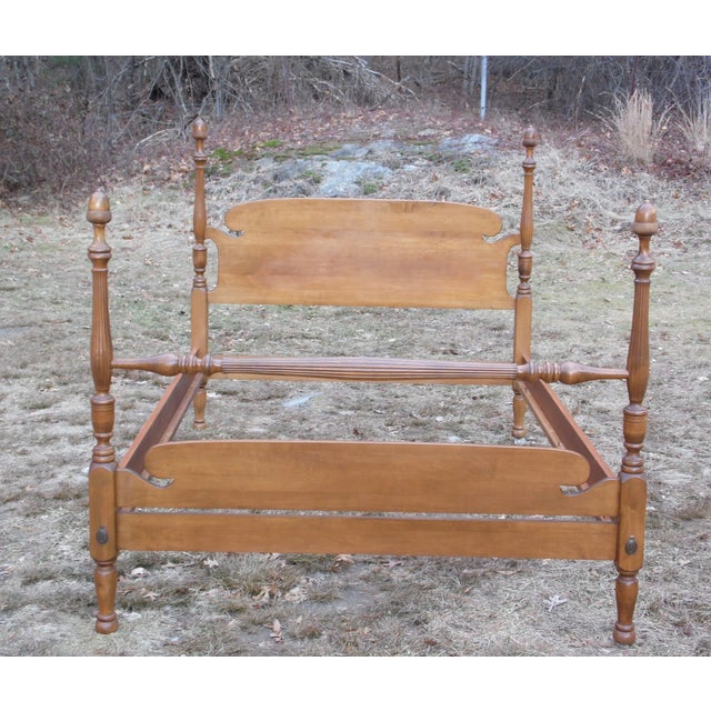 Vintage Ethan Allen Baumritter Early American Maple Full Double Poster