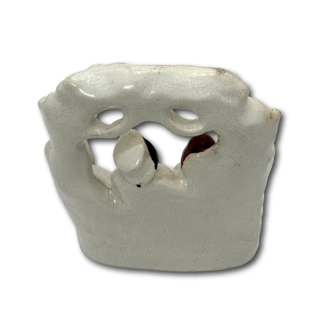 Large Mid 19th Century Antique English Staffordshire Pottery Queen Victoria & Prince Albert Garden Trellis Figure For Sale - Image 10 of 12