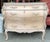 Wood French Louis XV Style Pink Blush & Silver Gilt Serpentine Bombay Chest / Commode For Sale - Image 7 of 8