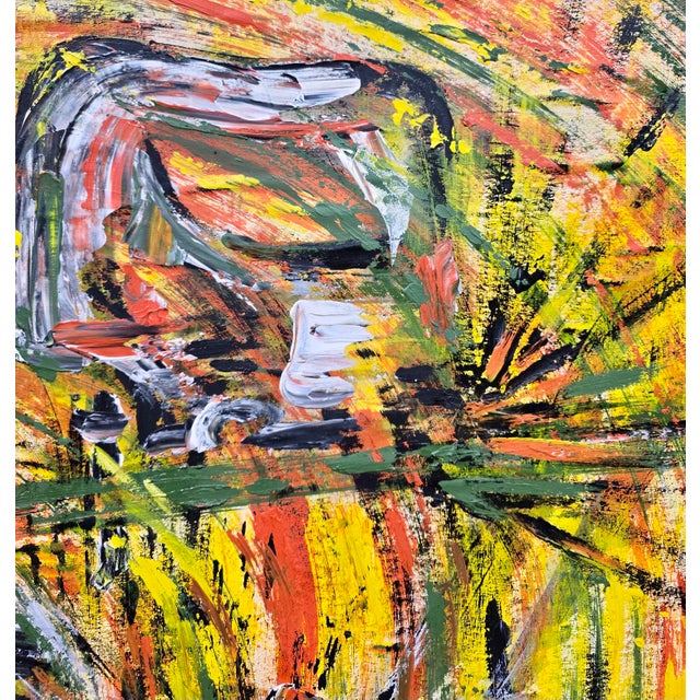 Wood Paul Brach -1956 Abstract Vortex Composition - Oil Painting For Sale - Image 7 of 11