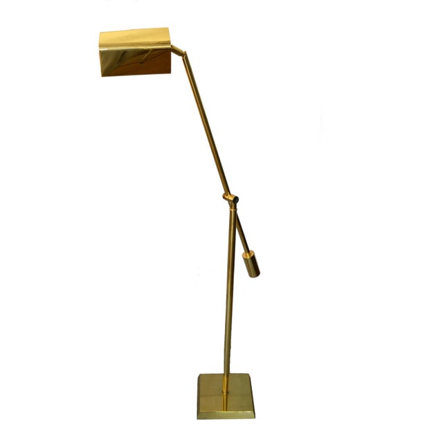 Brass Counter Balanced Floor Lamp by Chapman Chairish