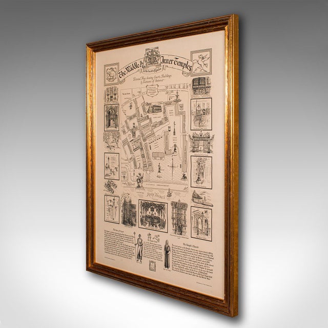Mid-Century Modern 1970's Vintage Barrister's Map of London For Sale - Image 3 of 12