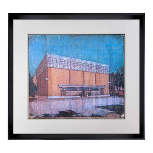 Frank Lloyd Wright Lithograph Limited Edition "A. D. German Warehouse, Wisconsin", With Frame Included
