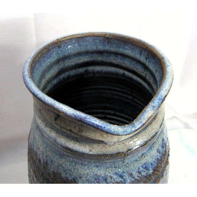 Ceramic Late 19th Century Salt Glazed Studio Pottery Stoneware Pitcher For Sale - Image 7 of 13