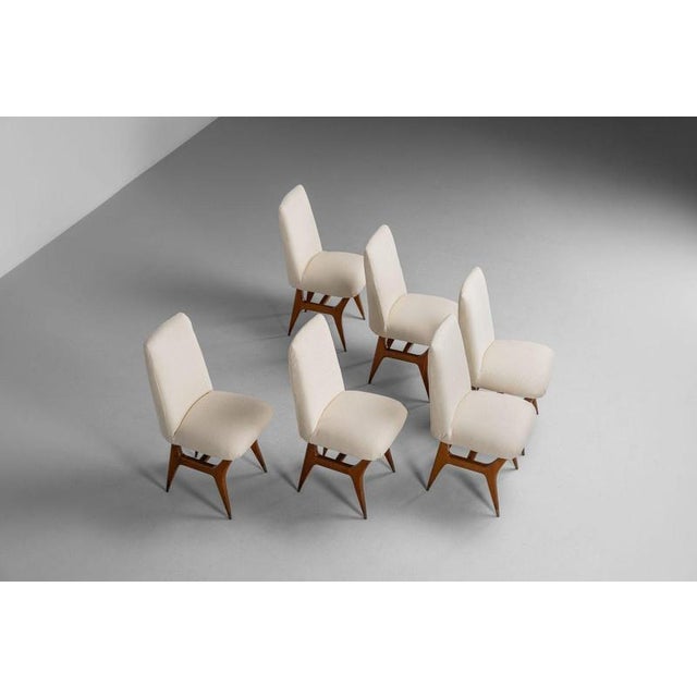 Vintage Dining Chairs by Melchiore Bega, Italy, 1950, Set of 6 For Sale - Image 4 of 18