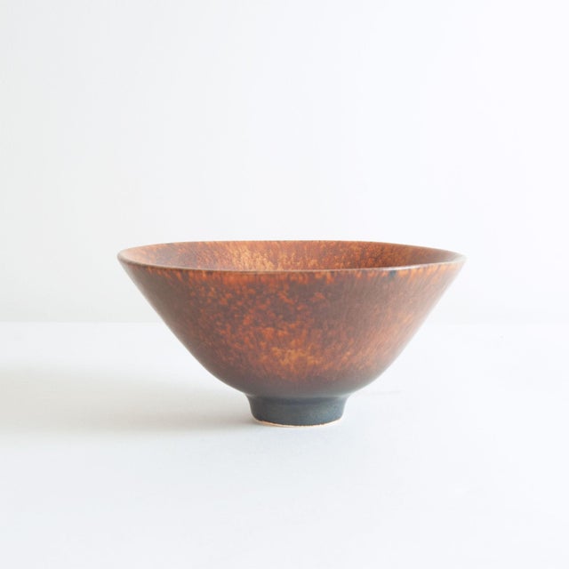 Brown SHX Bowl by Carl-Harry Stålhane for Rörstrand, 1950s For Sale - Image 8 of 8