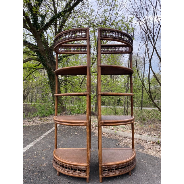 Wicker corner shelf best sale