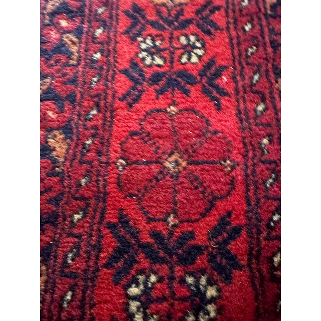 Islamic Large Hand Knotted Wool Afghan Rug For Sale - Image 3 of 8