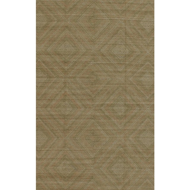 Large Modern Rug With Transitional Design in Green by Keivan Woven Arts 12'3 X 16 For Sale - Image 4 of 11
