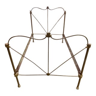 1900’s Victorian Cast Iron Twin Bedframe For Sale