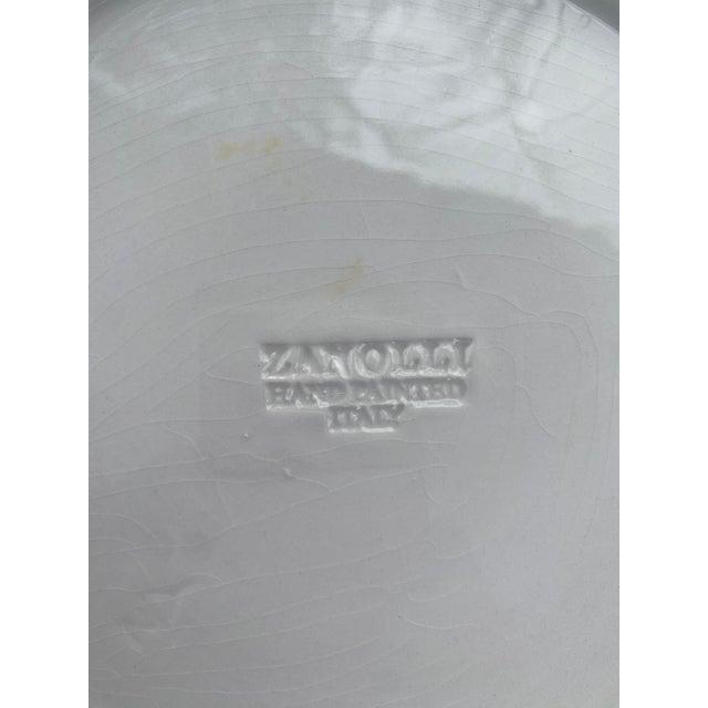 Vintage Zanolli Hand Painted Italian Blue & White Large Fish Dinner