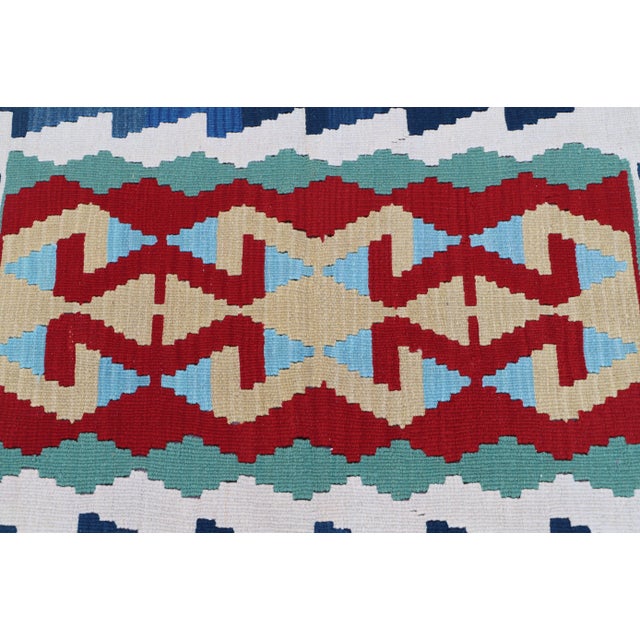1960s Rustic Farmhouse Handmade Wool Kilim For Sale In Sacramento - Image 6 of 11
