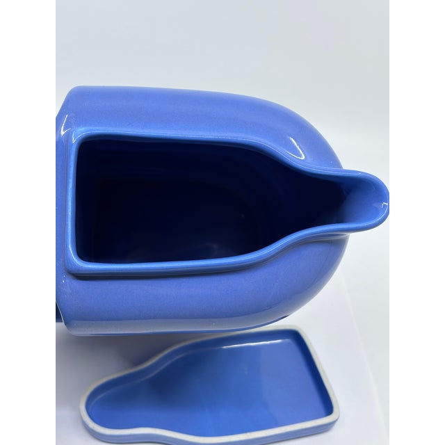 Blue 1930’s Blue Milk Storage Container With Lid by Westingtonhouse For Sale - Image 8 of 9