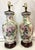 Vintage Ceramic Vase Lamps With Elegant Floral Design on Wood Plinths- A Pair For Sale In West Palm - Image 6 of 15