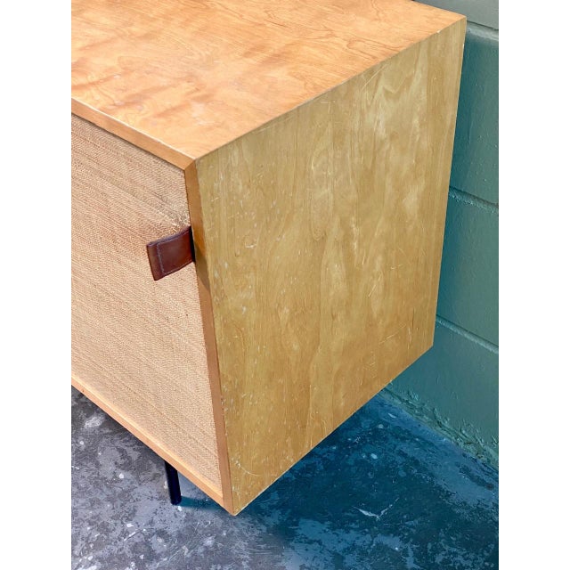 Wood Sideboard Model 116 in Birch and Raffia by Florence Knoll for Knoll International, 1957 For Sale - Image 7 of 17