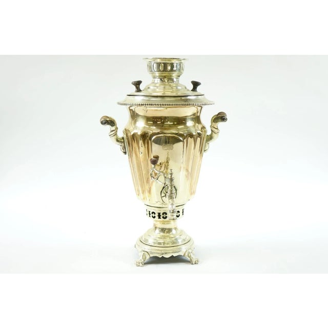 Antique Silver Plated Samovar For Sale - Image 4 of 4