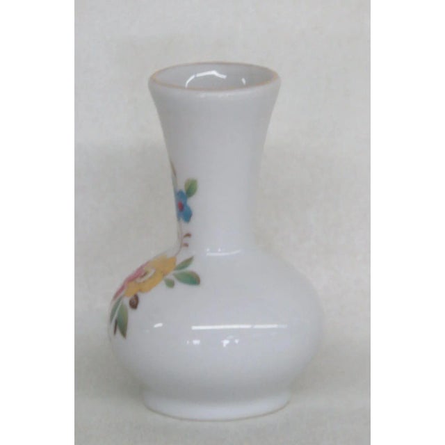 Mid 20th Century Porcelain Decorative China White Floral Miniature Bud Vase For Sale - Image 5 of 9