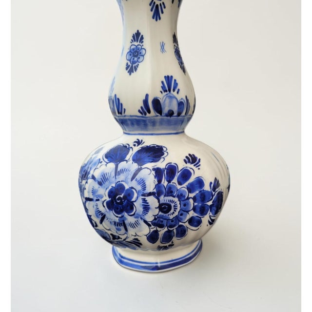 20th-Century Blue Delftware Knobbel Vases from Delft, Holland, 1920s, Set of 2 For Sale - Image 11 of 18
