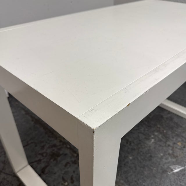 Contemporary White Parsons-Style Writing Desk For Sale - Image 9 of 12
