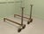 Large Heavy Iron Andirons and Fire Grate, Set of 3 For Sale - Image 4 of 8