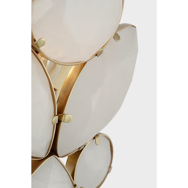 Modern kate spade new york for Visual Comfort Signature Lloyd Small Jeweled Sconce in Soft Brass with Alabaster For Sale - Image 3 of 6