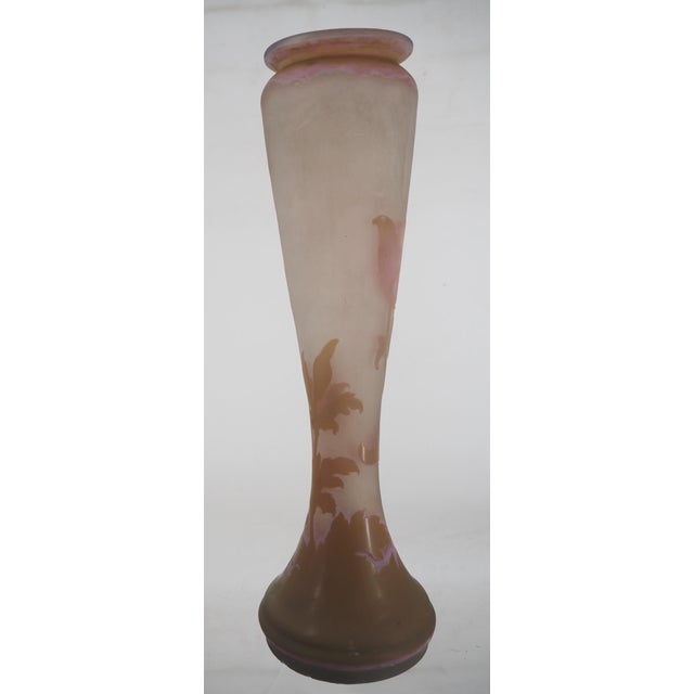 Nancy Glass Paste Vase with Poppies by Émile Galle For Sale - Image 6 of 13