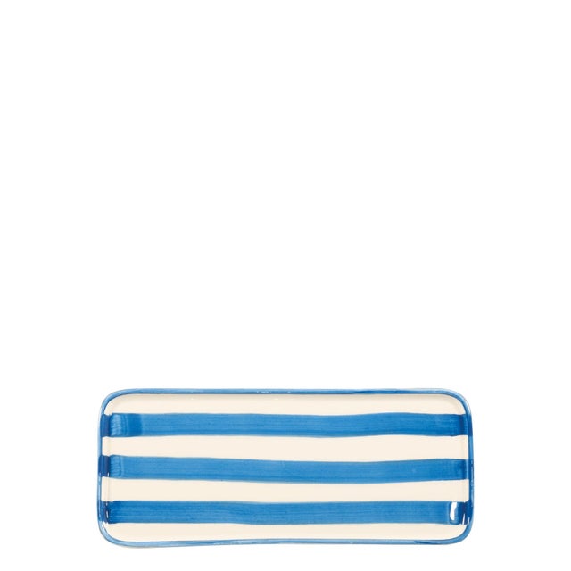 Lido Rectangular Plate - Set of 4 - Light Blue For Sale - Image 4 of 4