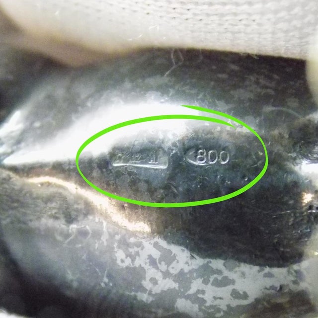 Silver Vintage Italian Handmade Genuine Silver Saturno Branded Darkened Horse Figurine, 1980s For Sale - Image 8 of 13