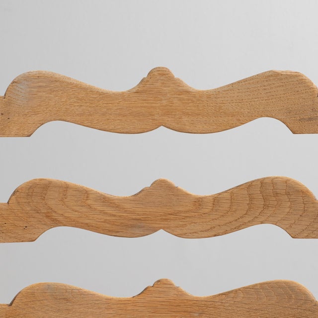 20th Century French Oak Dining Chairs With Upholstered Seats - Set of 6 For Sale In Greensboro - Image 6 of 18