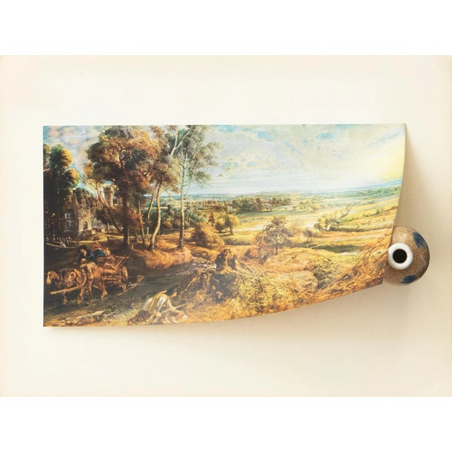 1950s 1956 After Peter Paul Rubens "Landscape With Castle Scene", Full-Color Print For Sale - Image 5 of 7