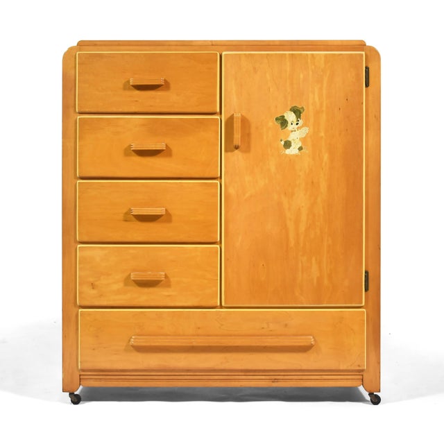 Art Deco Edison Little Folks Child's Dresser/ Armoir, Attributed For Sale - Image 3 of 10