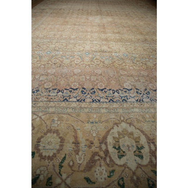 Textile Vintage Distressed Tabriz Carpet - 10'9" X 17'10" For Sale - Image 7 of 12