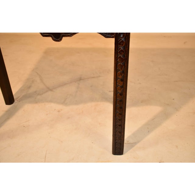 18th Century English Hand-Carved Oak Lowboy For Sale - Image 10 of 12