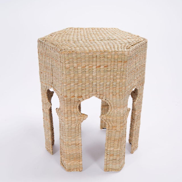 Moorish Style Woven Reed Stand or Table For Sale - Image 4 of 9