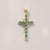 This is a vintage emerald cross pendant featuring 10 carats of natural Colombian emeralds. Details 12 emeralds are prong...