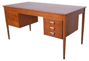 Danish Teak Desk by Børge Mogensen for Søborg Møbelfabrik, 1960s