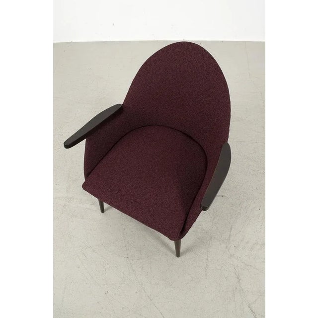 Maroon Set of Armchairs by Julia Gaubek For Sale - Image 8 of 9