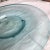 Glass 1990s Round Glass Sky Blue Platter - Table Top For Sale - Image 7 of 10