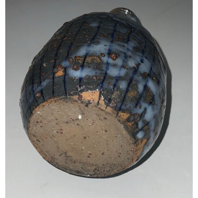 Gray Small Vintage Studio Pottery Bud Vase Signet Smalley For Sale - Image 8 of 9