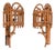 Bamboo and Rattan Lantern Sconces in the style of Louis Sognot, Italy, 1960s, Set of 2 For Sale