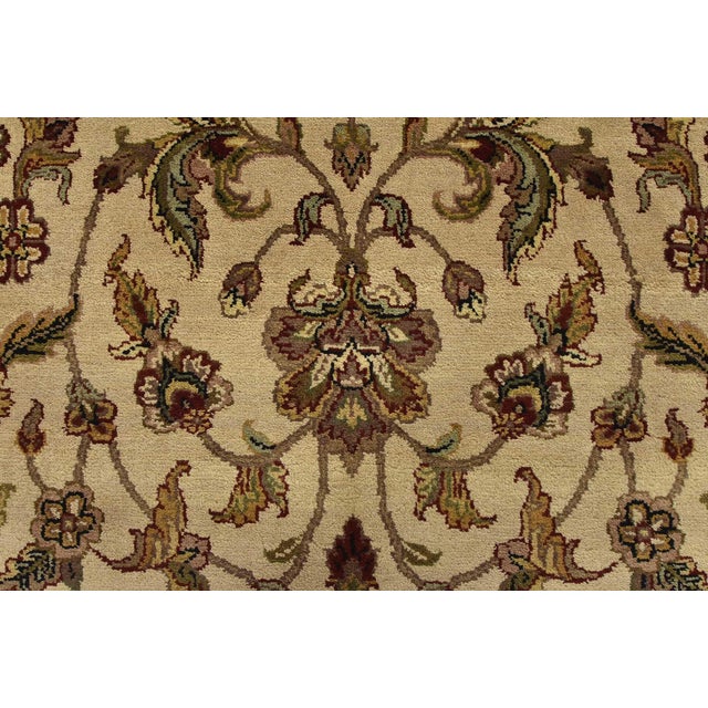 Agra Runner 4’1” X 11’10” Beige Wool Traditional Hand-Knotted Oriental Rug For Sale - Image 9 of 13