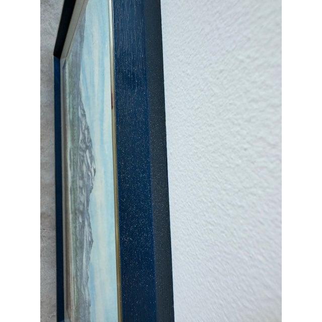 1980's Sheila W. Langlois " Shadows on the Tetons " Watercolor Landscape Painting, Framed For Sale - Image 10 of 12