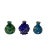 Contemporary Distressed Look Color Glass Small Bottle Vases- 3 Pieces For Sale - Image 4 of 5