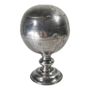 Early 20th Century Chinese Pewter Globe Form Tea Caddy