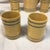 American 1920s Buckeye Yellow Ware Stoneware Pitcher With 5 Mugs-Set of 6 For Sale - Image 3 of 12