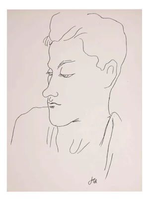 Jean Cocteau, Portrait de Jean Desbordes, Lithograph, 1929