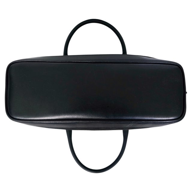 2000 - 2009 Celine Black Leather Macadam Triomphe Top Handle Bag, C. 2002 For Sale - Image 5 of 14