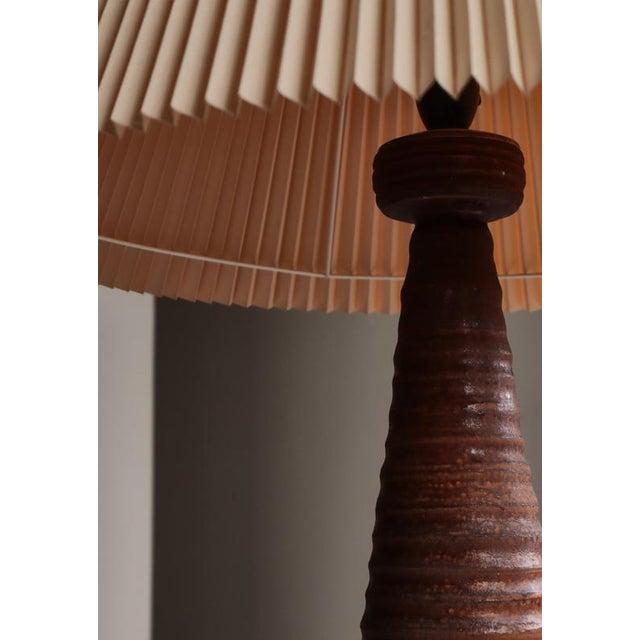 Large Art Nouveau Ceramic Table Lamp by Hans Peter Knudsen, Denmark, 1920s For Sale - Image 10 of 16