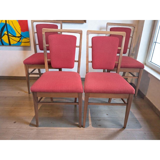 Mid-Century Modern Teak Dining Chairs by Alfred Cox, 1950s, Set of 4 For Sale - Image 4 of 18