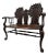 Antique Victorian Mahogany Griffin-Carved Settee – Circa 1890–1910 For Sale